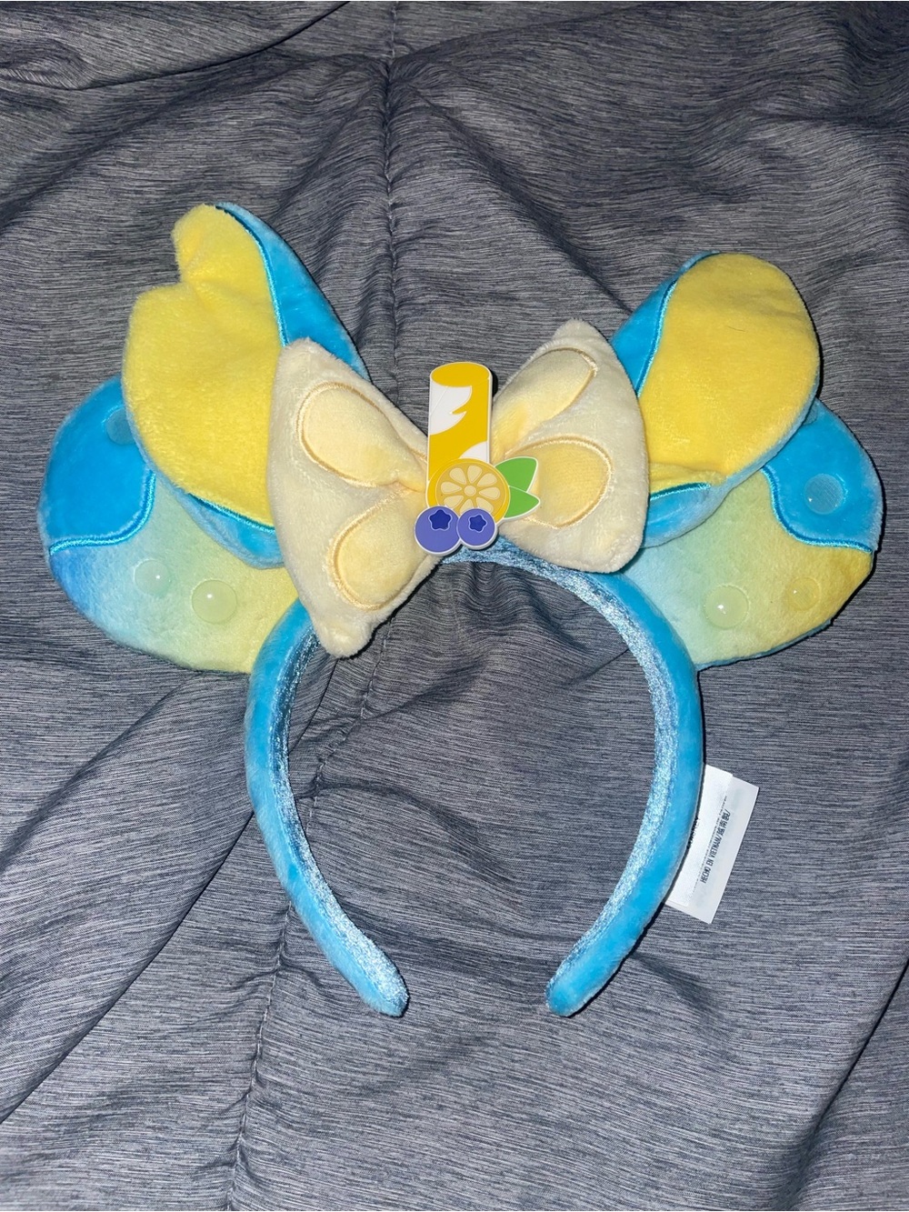Stitch boba Blue & Yellow Plush Minnie Ears Headband